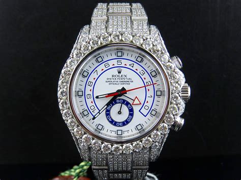 iced out rolex yachtmaster|iced out rolex diamond.